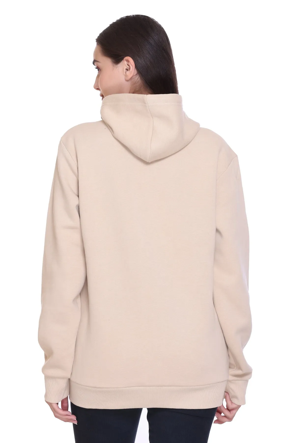 100% Recycled Zipper Hooded Jackets (Beige)