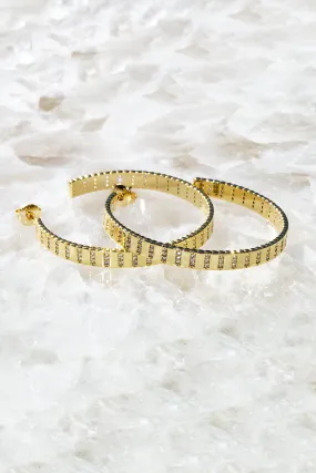 14k Gold Flash Hoop Earrings