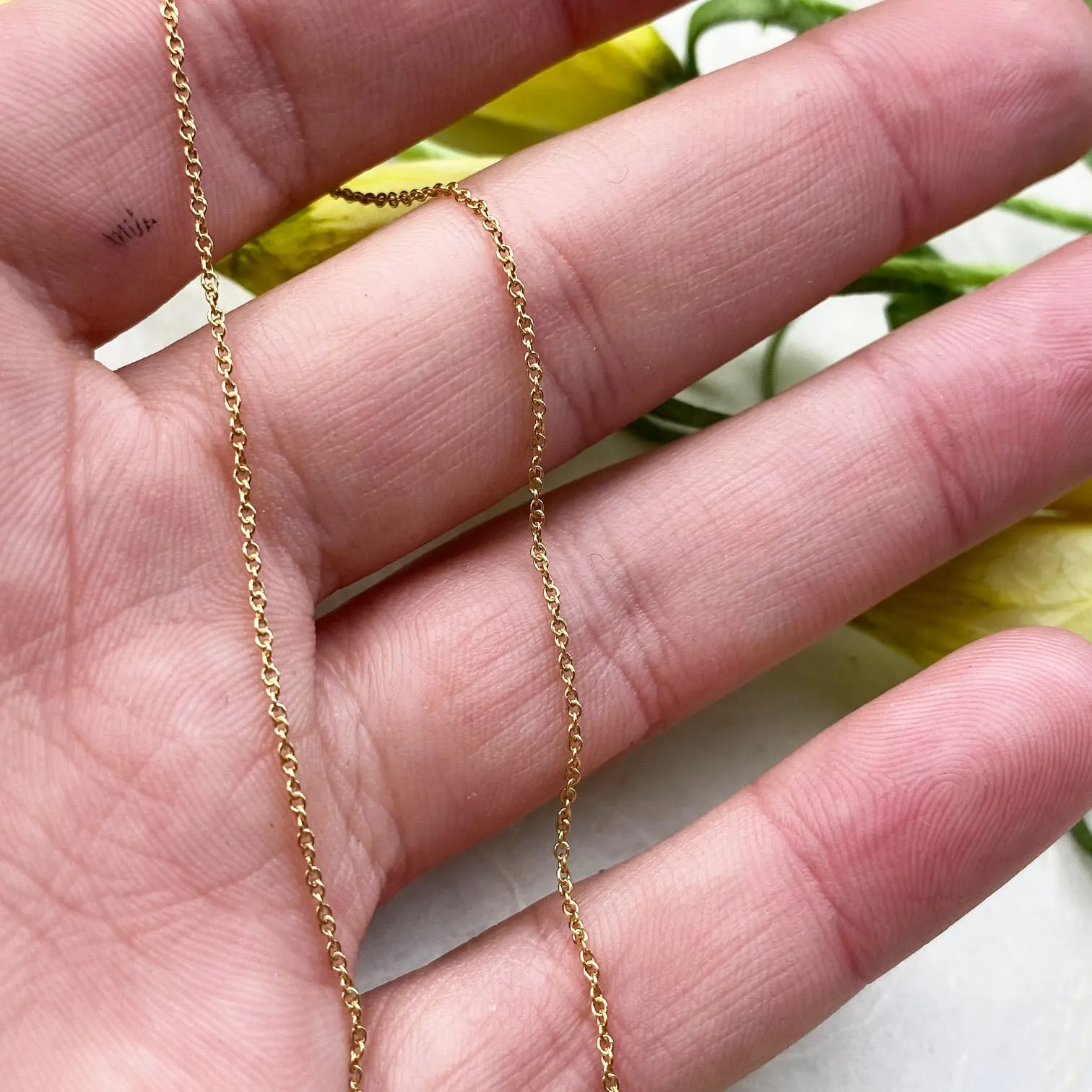 14k Yellow Gold Dainty Chain