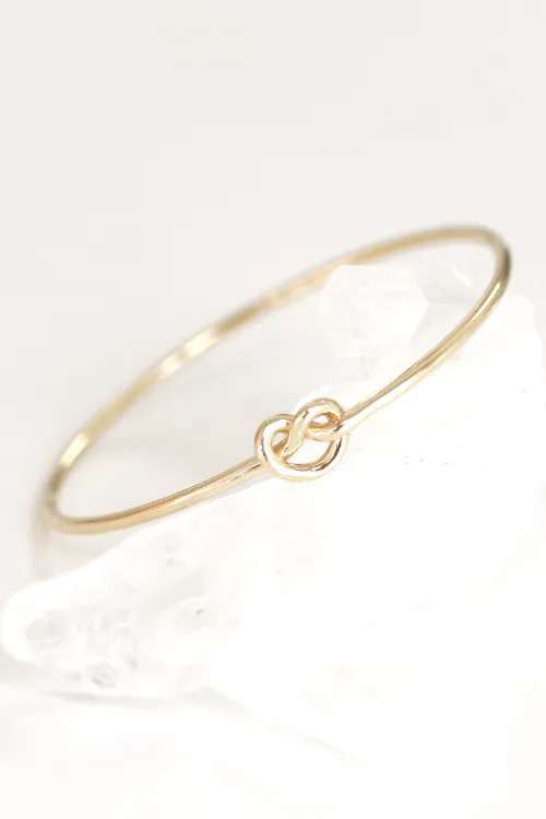 18K 14K Solid Gold Mother's Gift Simple Plain Love Heart Ladies Cuff Armband Bangle Bracelet