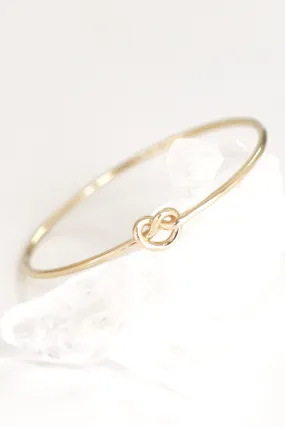 18K 14K Solid Gold Mother's Gift Simple Plain Love Heart Ladies Cuff Armband Bangle Bracelet