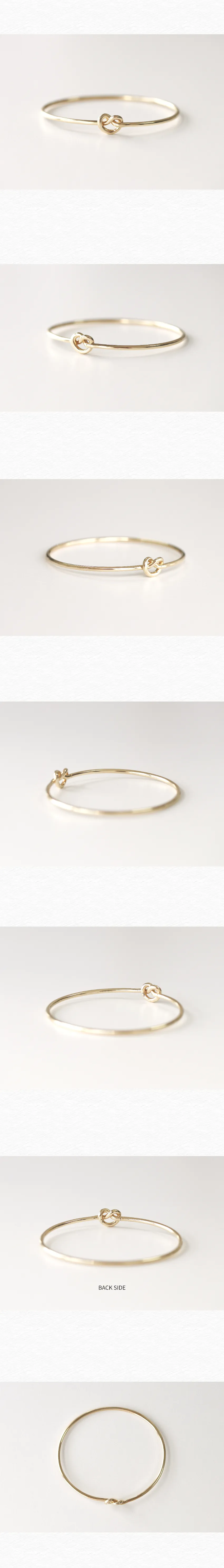 18K 14K Solid Gold Mother's Gift Simple Plain Love Heart Ladies Cuff Armband Bangle Bracelet