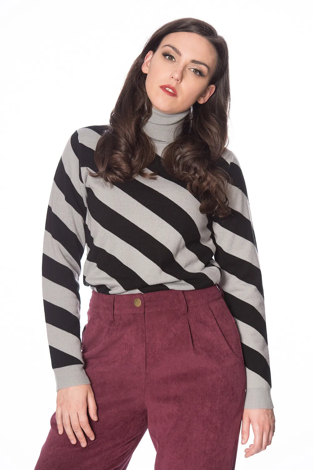 80S DIAGONAL STRIPE JUMPER