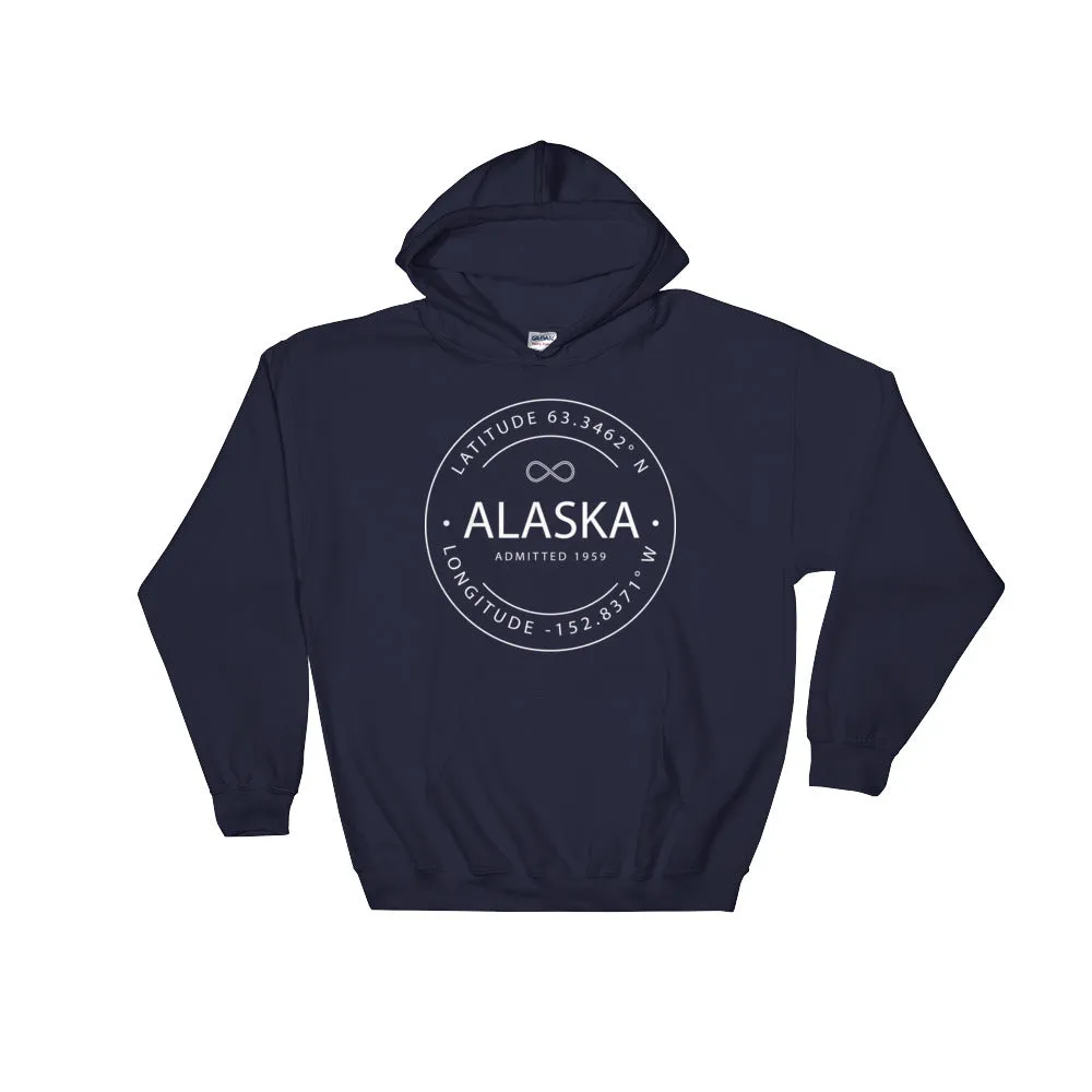 Alaska - Hooded Sweatshirt - Latitude & Longitude