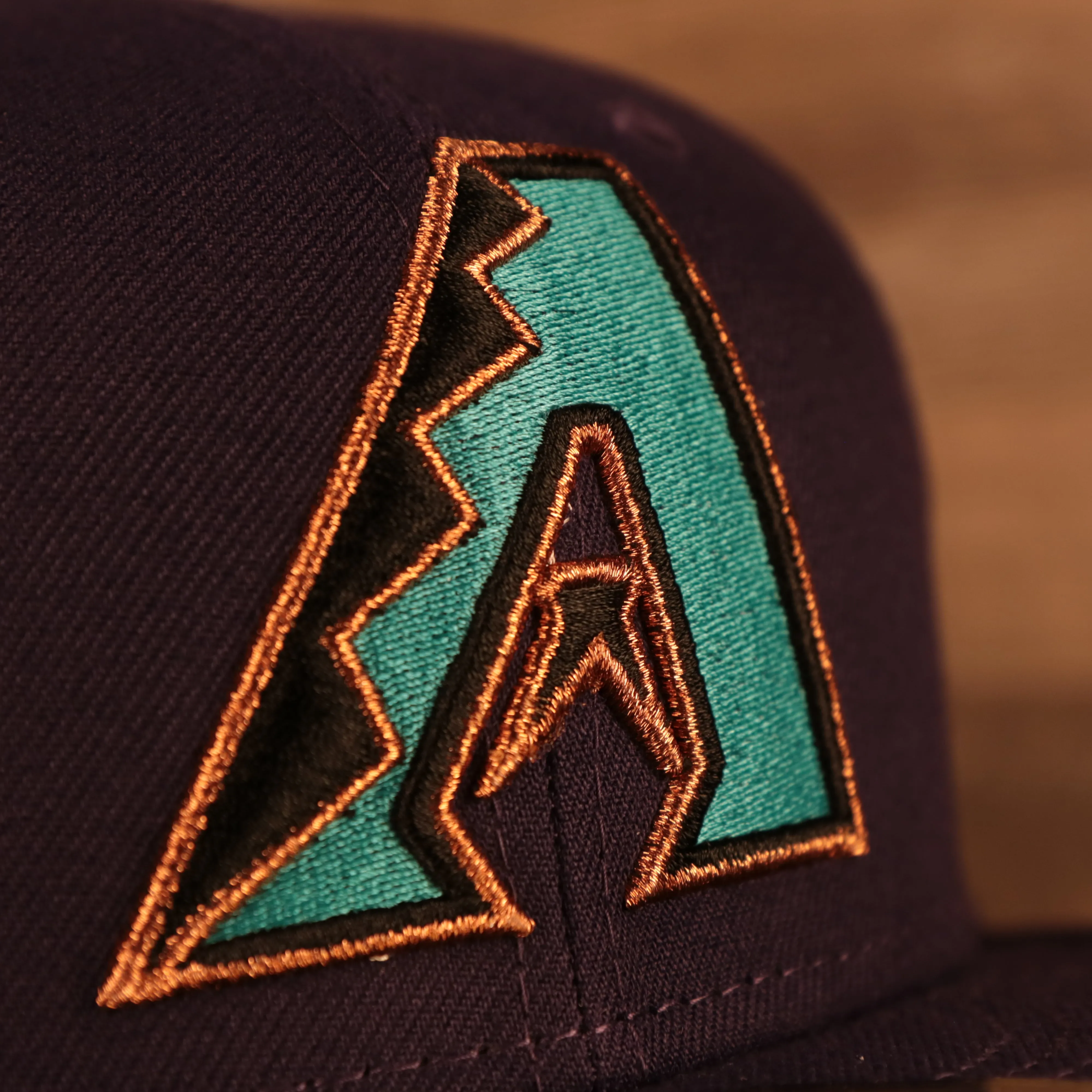 Arizona Diamondbacks Cooperstown City Cluster Side Patch Gray Bottom Purple 59Fifty Fitted Cap