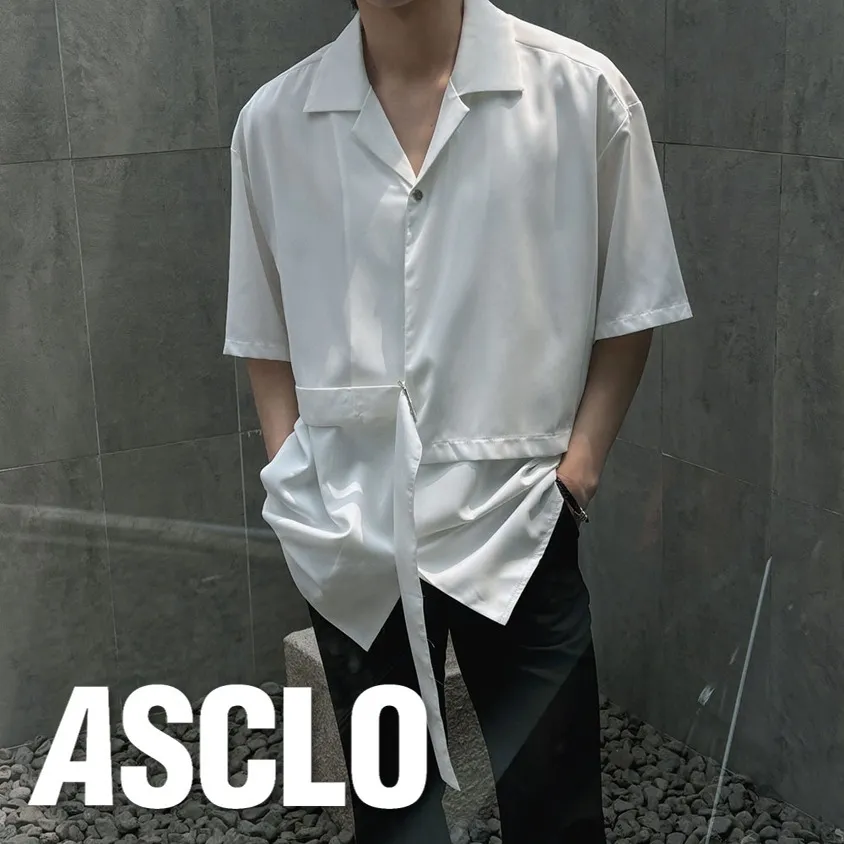 ASCLO  |Casual Style Unisex Street Style Plain Short Sleeves