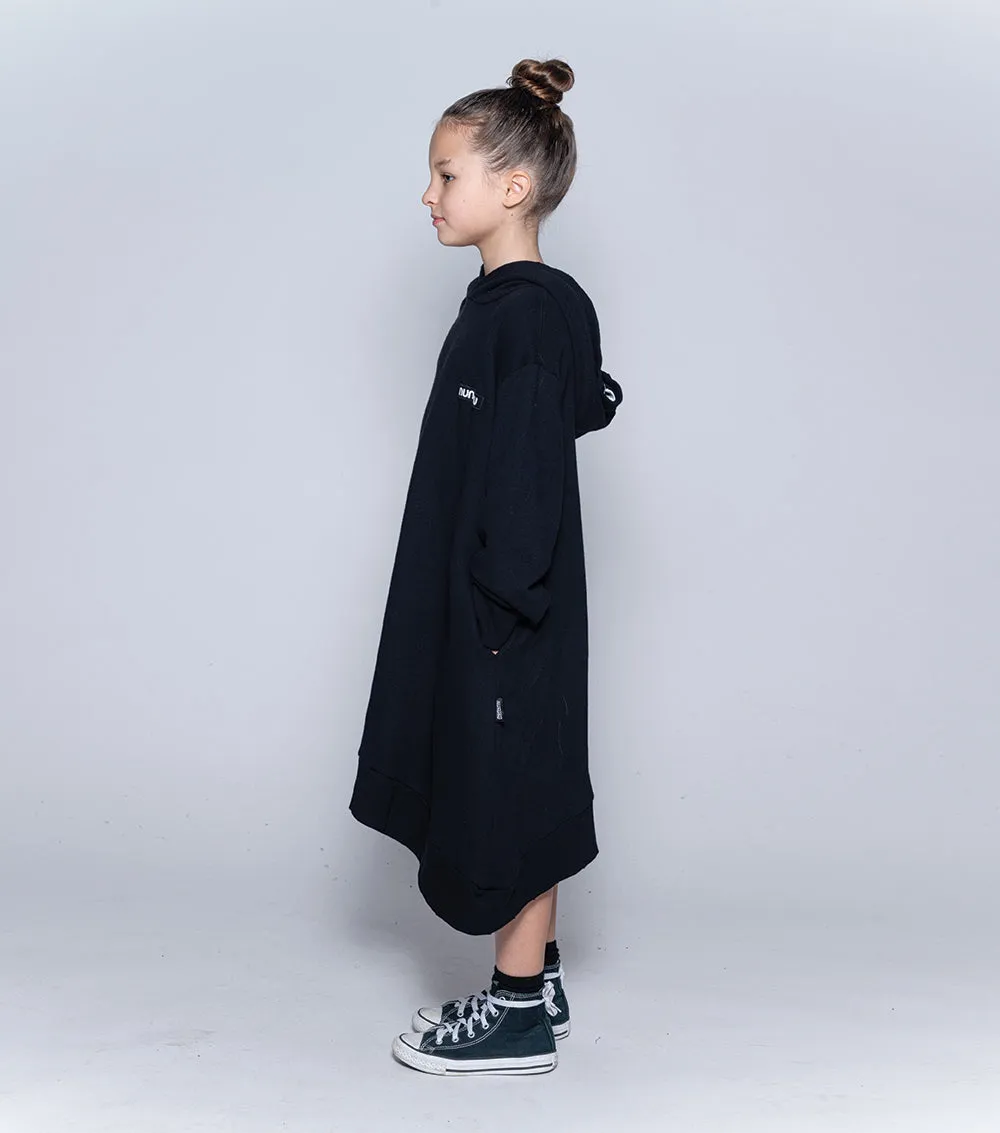 attention hooded dress