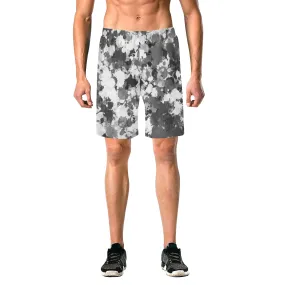 Black and White Graffiti Splatter Casual Shorts