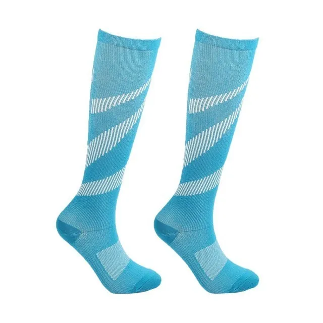 Blue Compression Blood Circulation Promotion Stockings Socks for Men