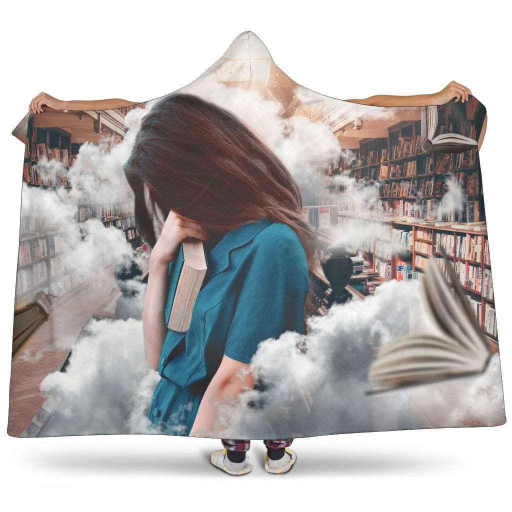 Bookish hooded blanket