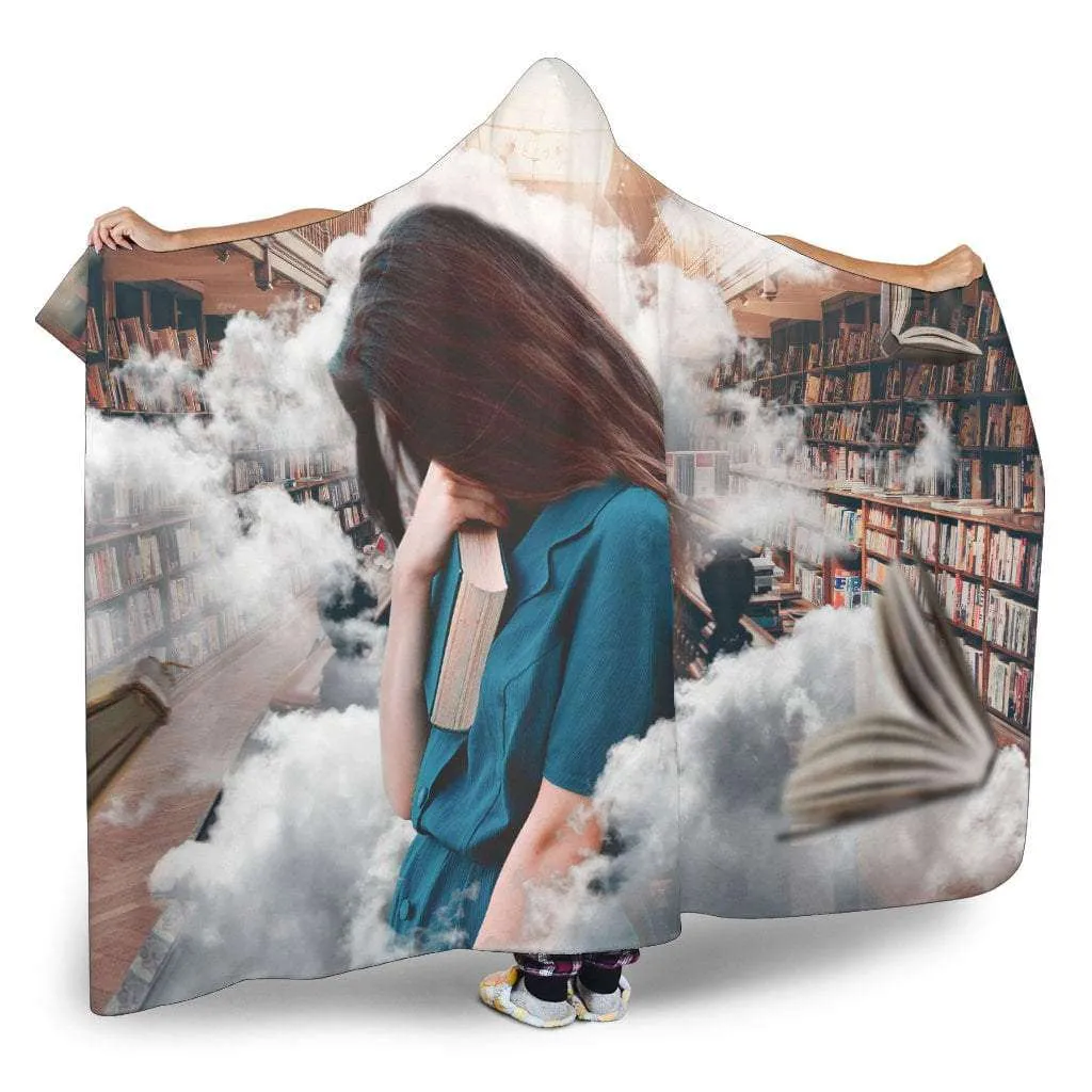 Bookish hooded blanket