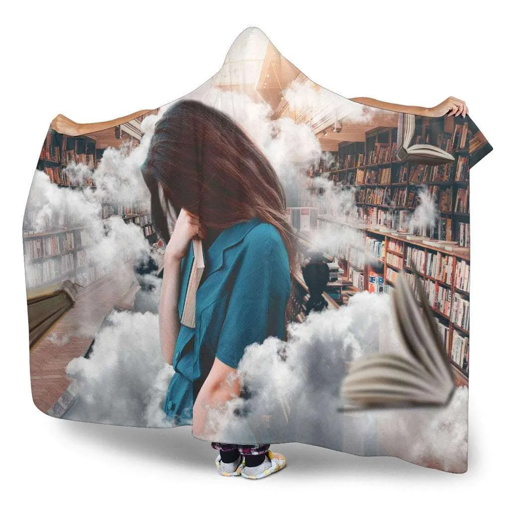 Bookish hooded blanket