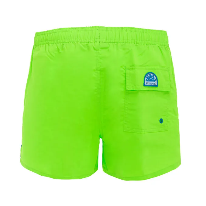 BOXER MARE PIPING SUNDEK Man Fluo Green