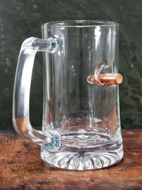 Bulletproof Mugshot Glass with Real Bullet