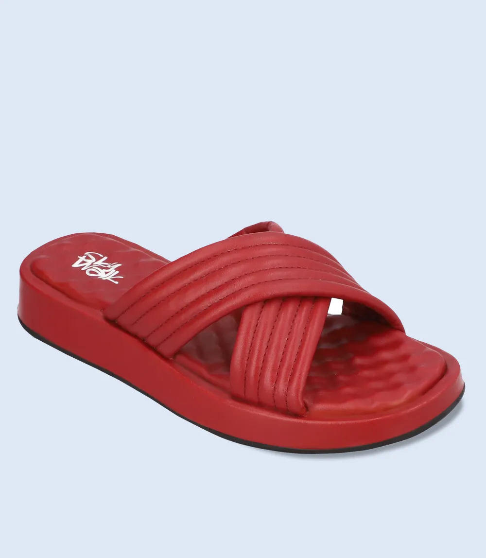 BW8036-MAROON-Women Comfort Slipper