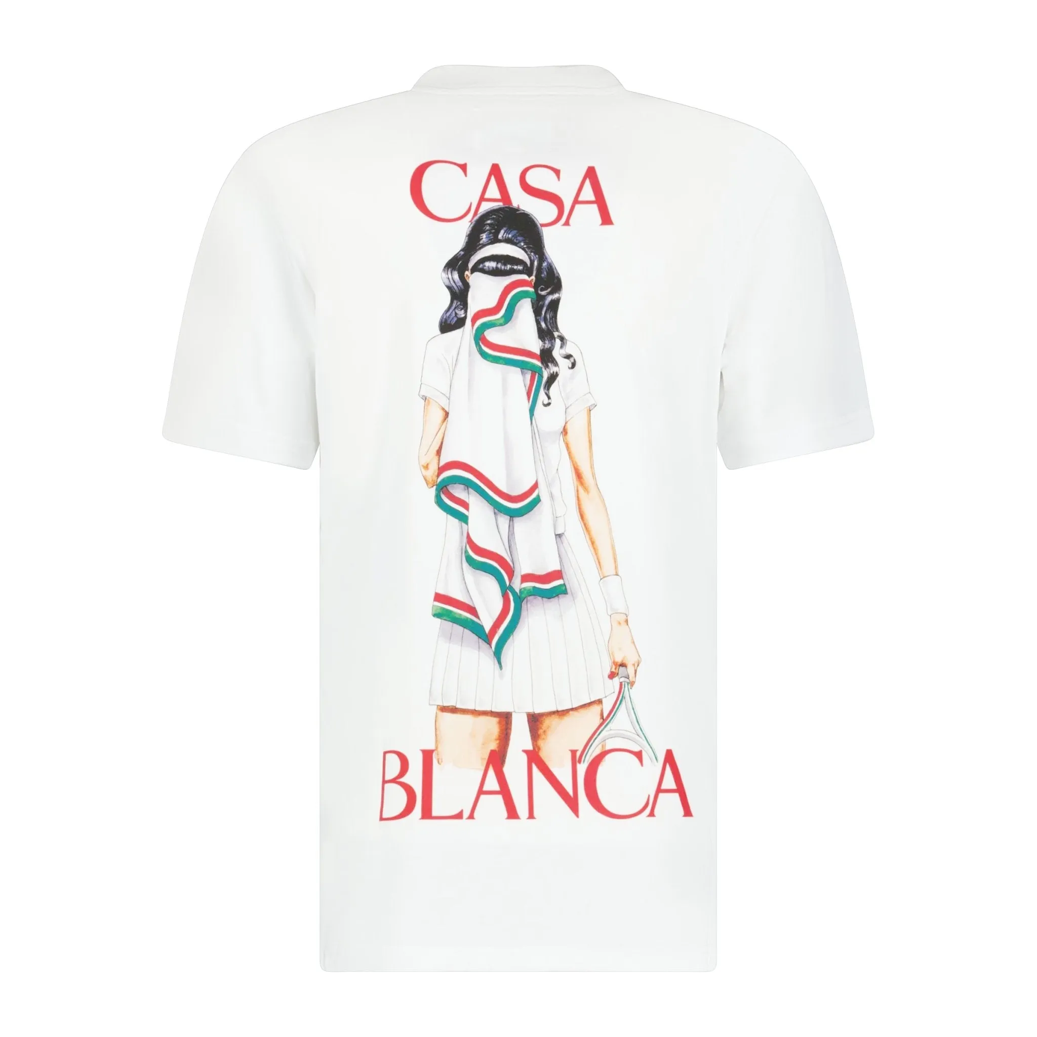 CASABLANCA 'TENNIS GIRL' T-SHIRT WHITE