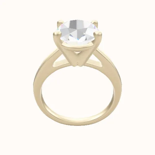 Cathedral Engagement Ring With High Set Four Prong Head