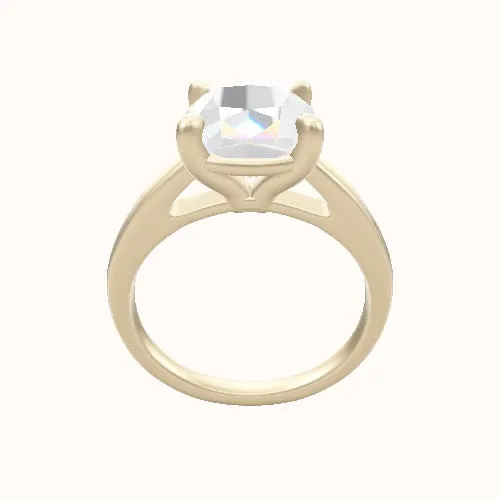 Cathedral Engagement Ring With Standard Four Prong Head