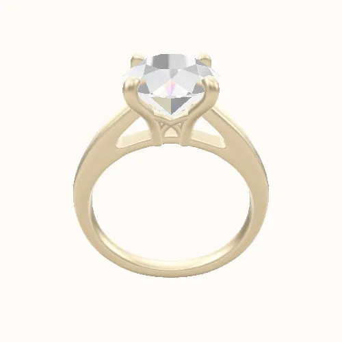 Cathedral Engagement Ring With X Gallery Head