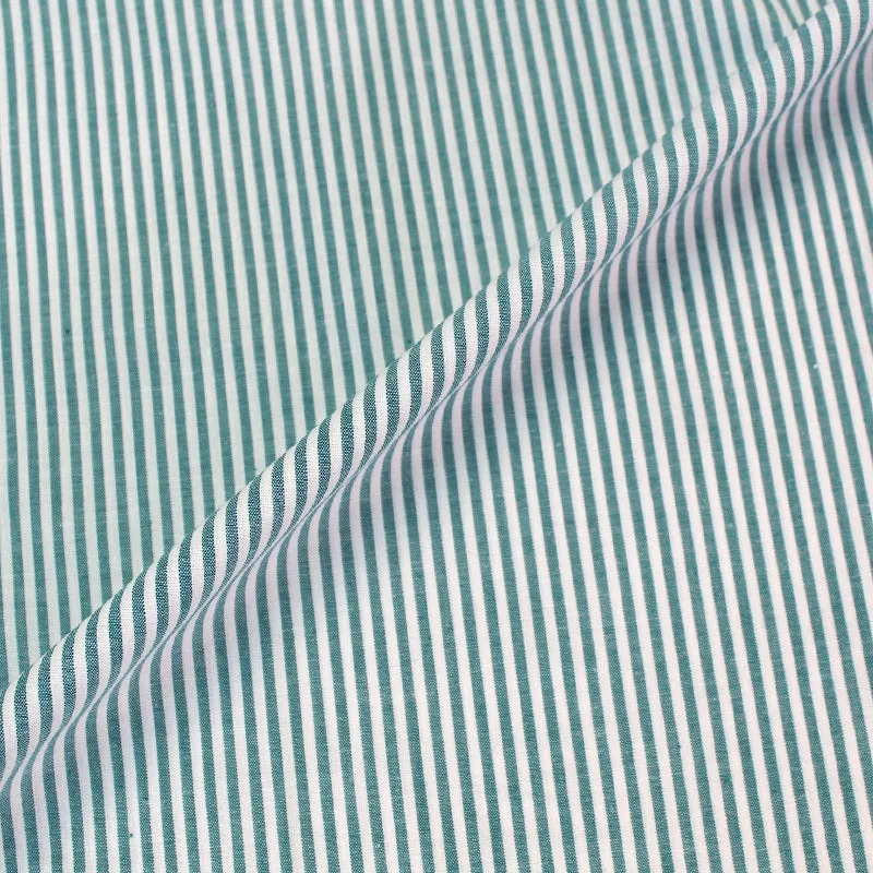 Chambray Cotton - Petrol - Stripe