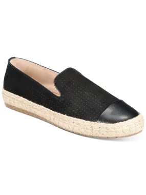 CHARTER CLUB Womens Black Perforated Breathable Jute Cushioned Woven Jonii Round Toe Platform Slip On Espadrille Shoes M