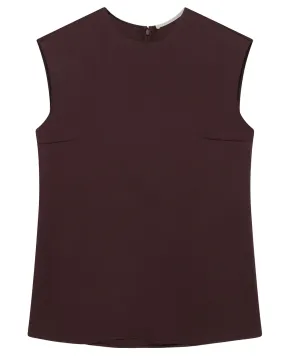 Chocolate Sleeveless Top