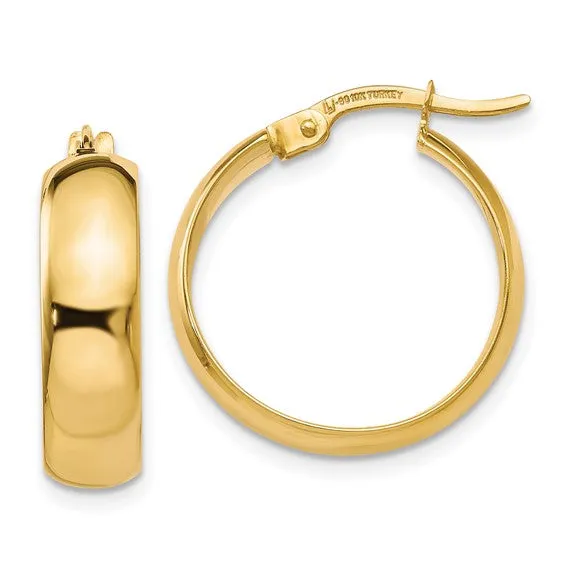 Chunky Polished Gold Hoops