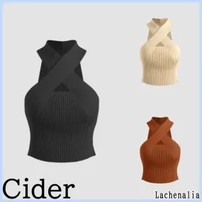 Cider  |Short Sleeveless Plain Tanks & Camisoles