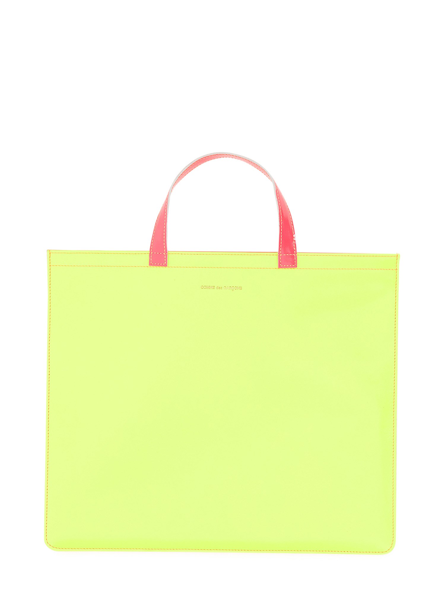 COMME DES GARCONS WALLET    SUPER FLUO LEATHER TOTE BAG