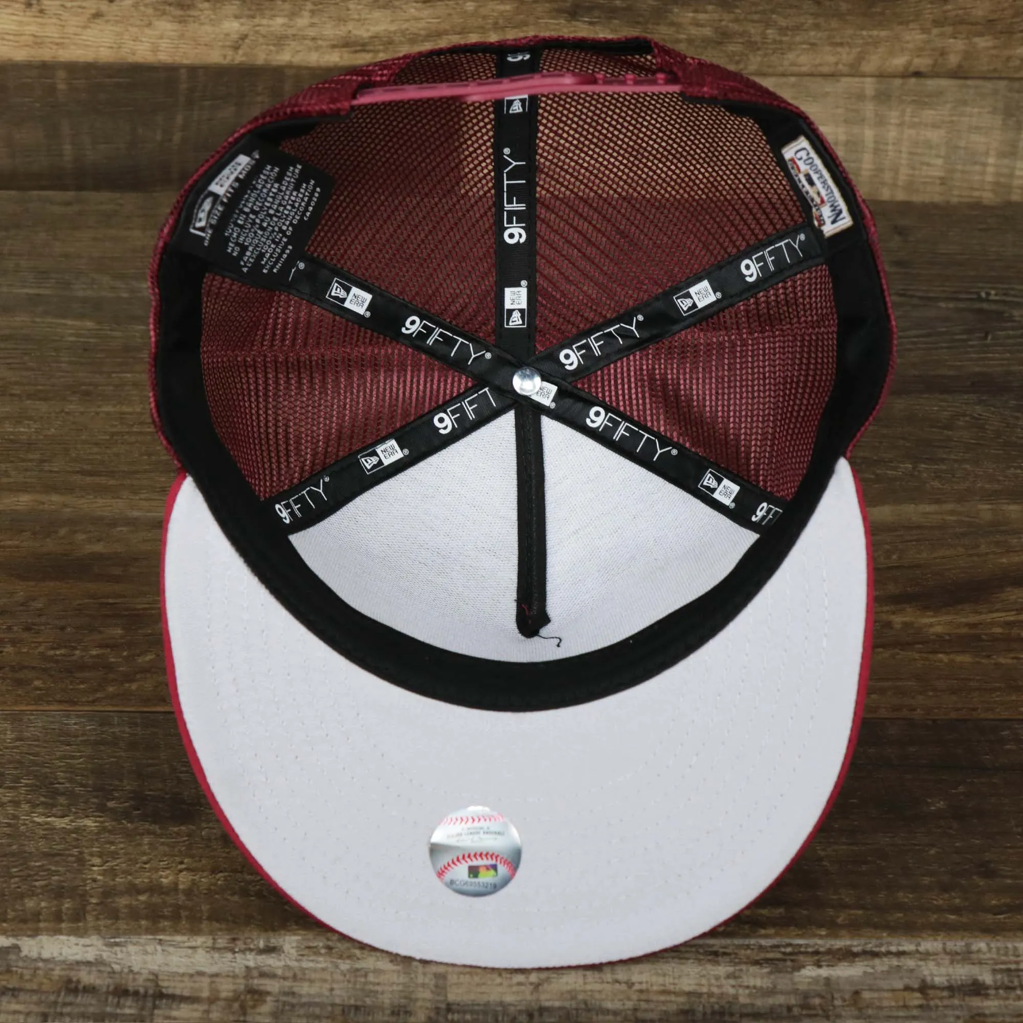 Cooperstown Philadelphia Phillies Trucker Gray Bottom 9Fifty Snapback | Red Trucker Snapback