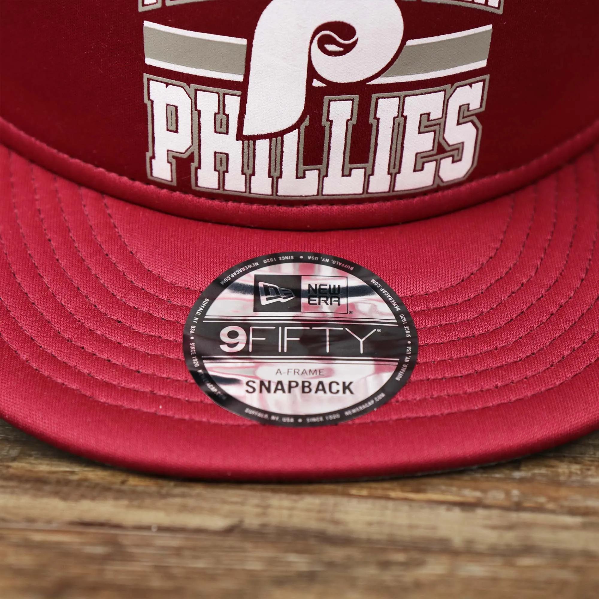 Cooperstown Philadelphia Phillies Trucker Gray Bottom 9Fifty Snapback | Red Trucker Snapback