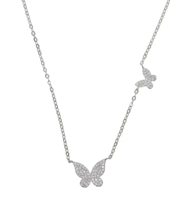 Double Butterfly Necklace