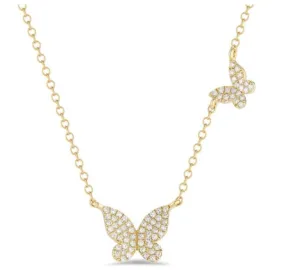 Double Butterfly Necklace