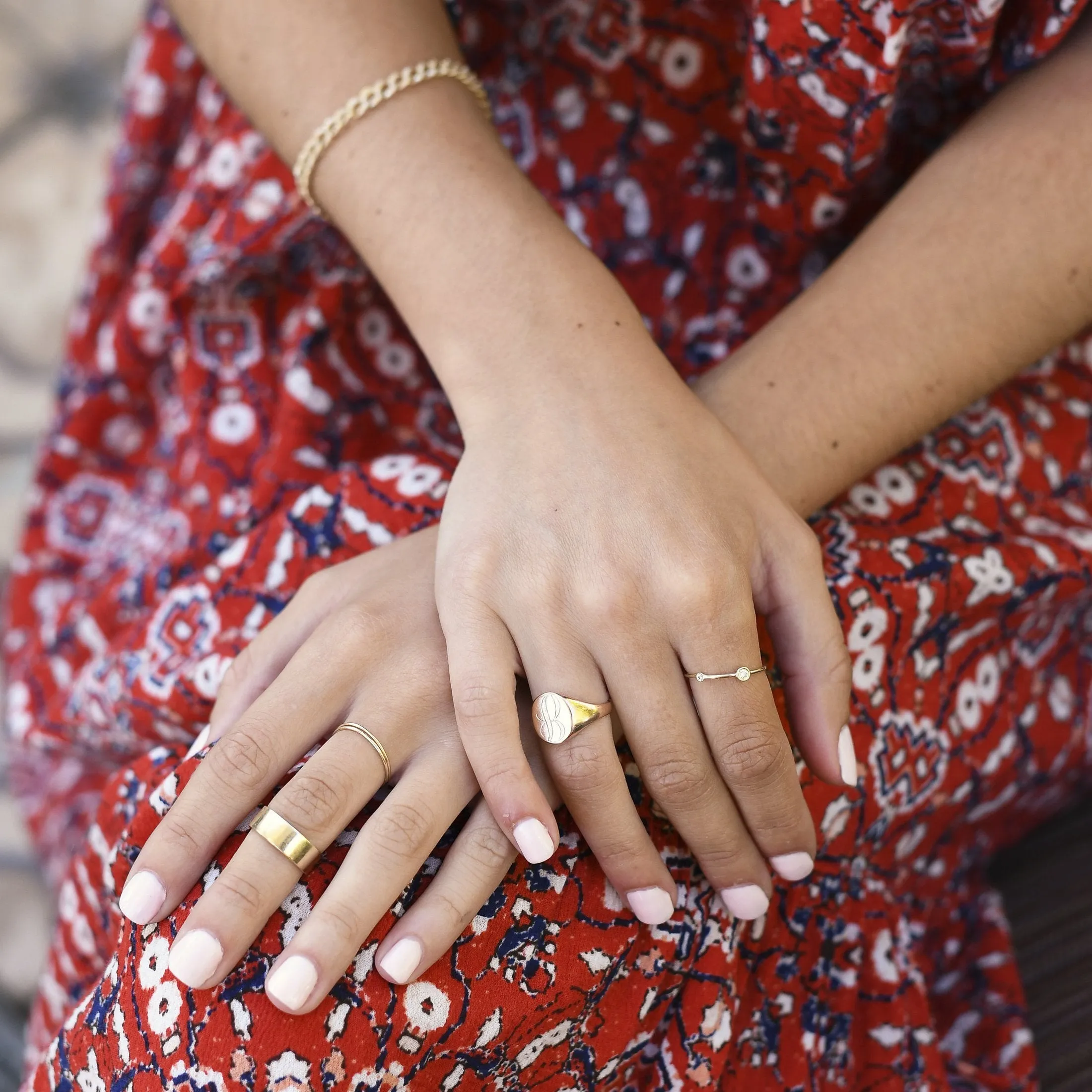 Double Diamond Stacking Ring