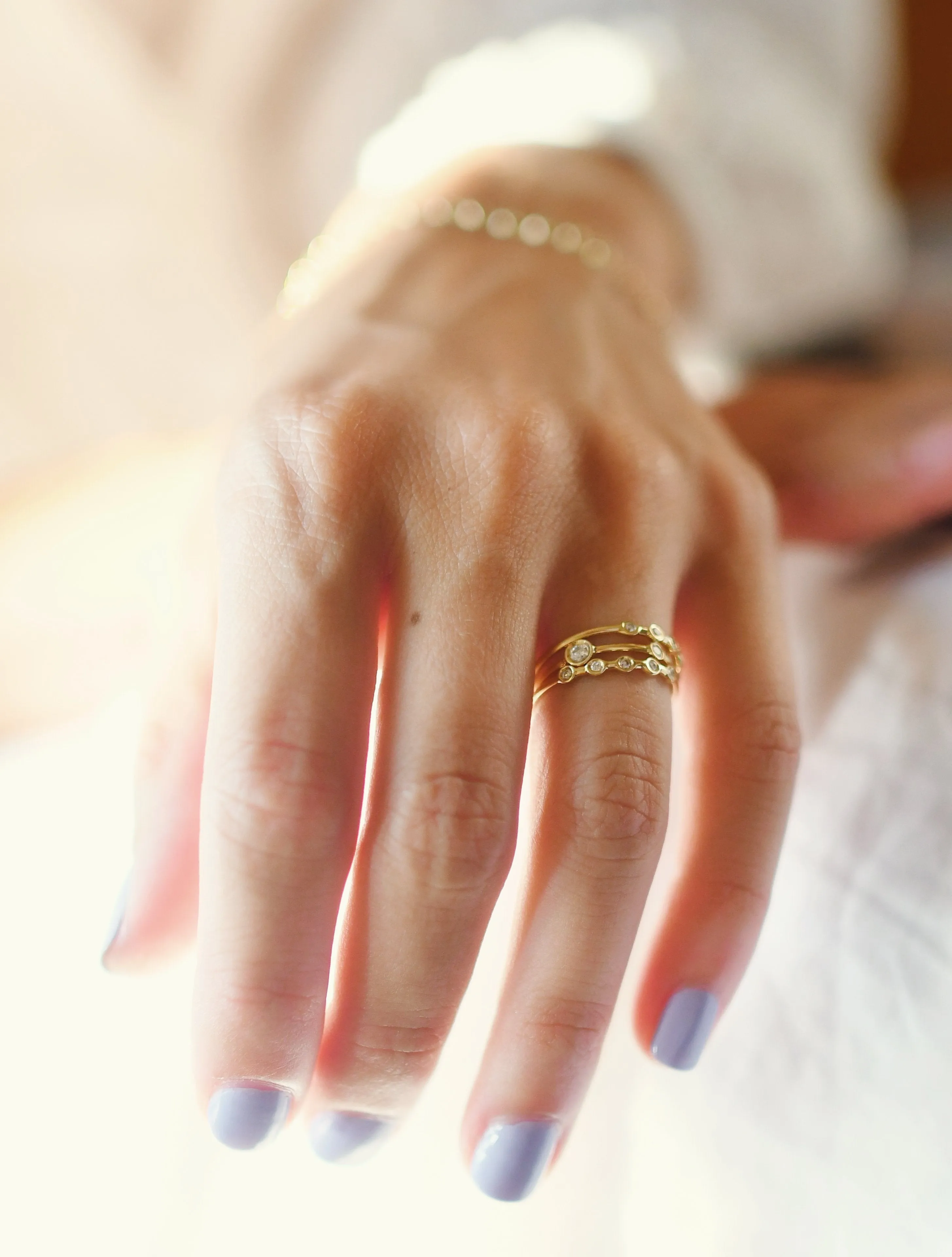 Double Diamond Stacking Ring