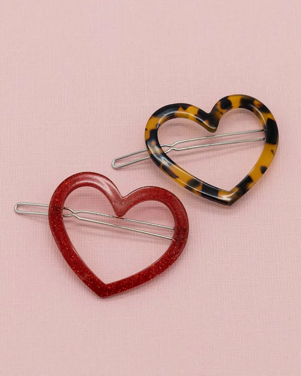 Double Hearts Clips