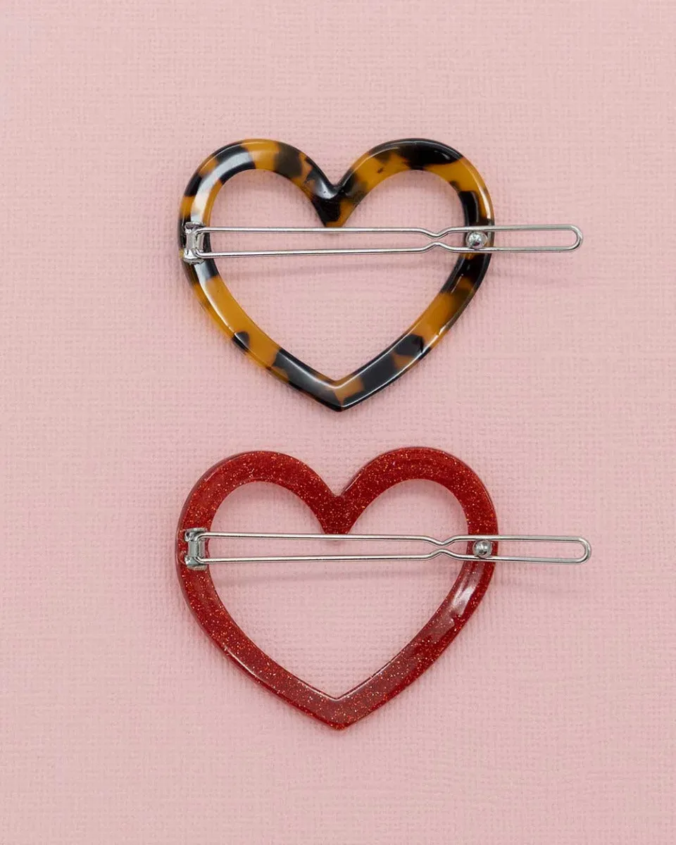 Double Hearts Clips