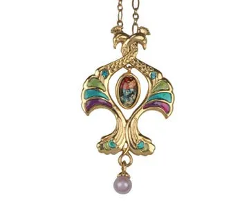 Double Peacock Pendant