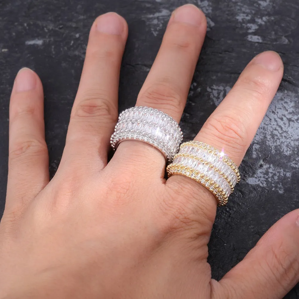 Double Row Baguette Ring