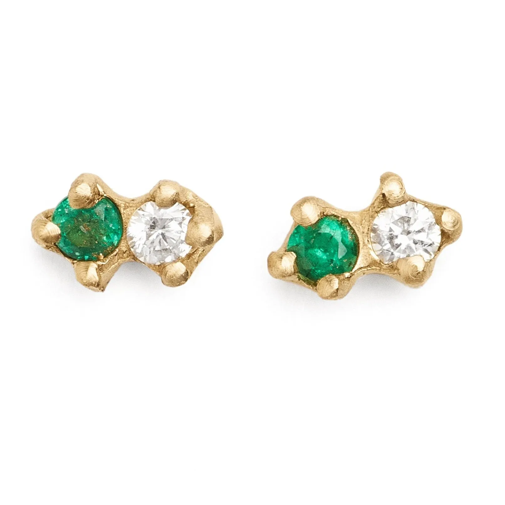 Double Sloan Emerald Studs