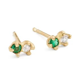 Double Sloan Emerald Studs