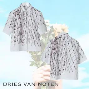 Dries Van Noten  |Casual Style Cotton Short Sleeves Party Style Office Style