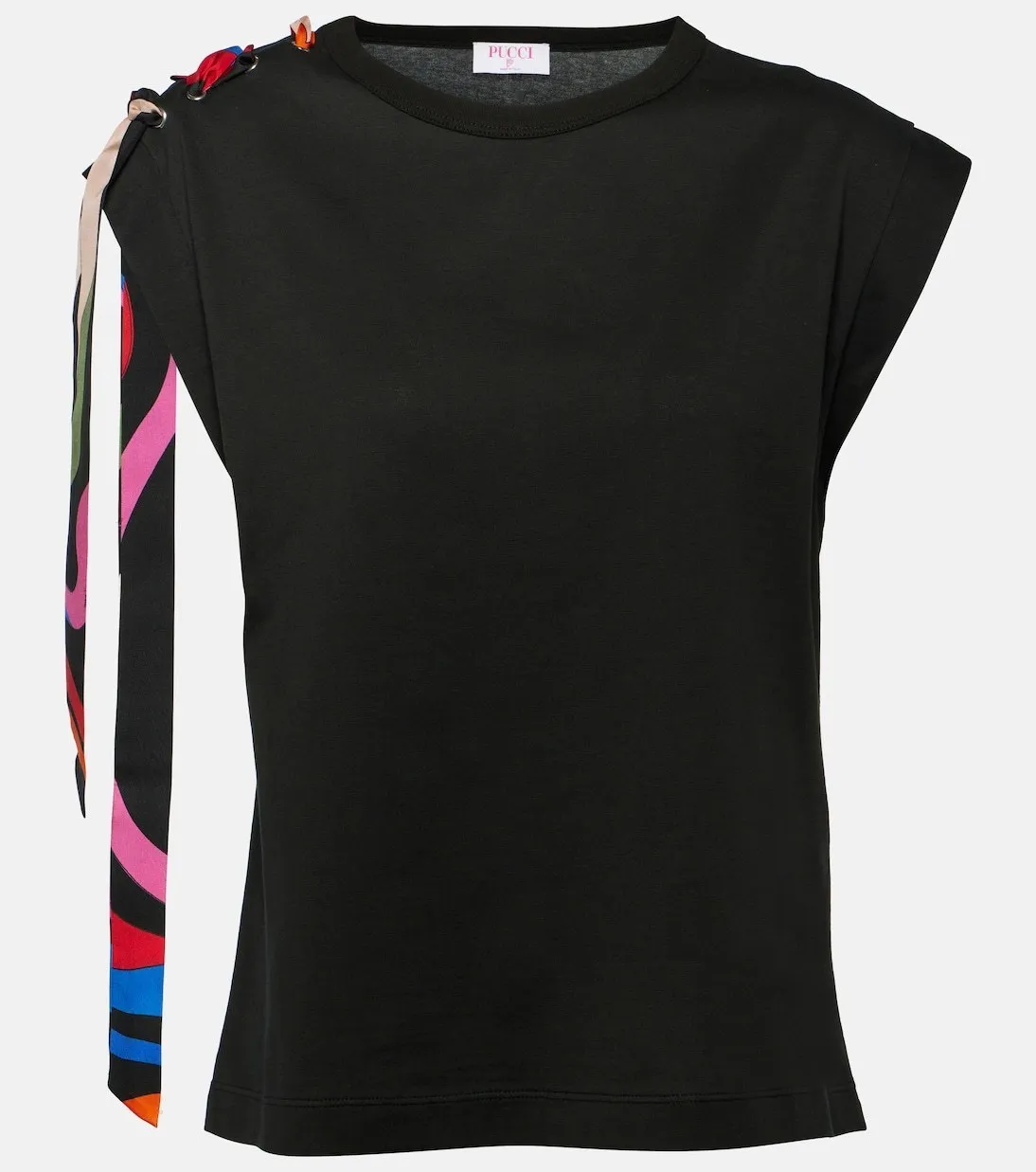 Emilio Pucci  |Crew Neck Sleeveless Street Style Plain Cotton