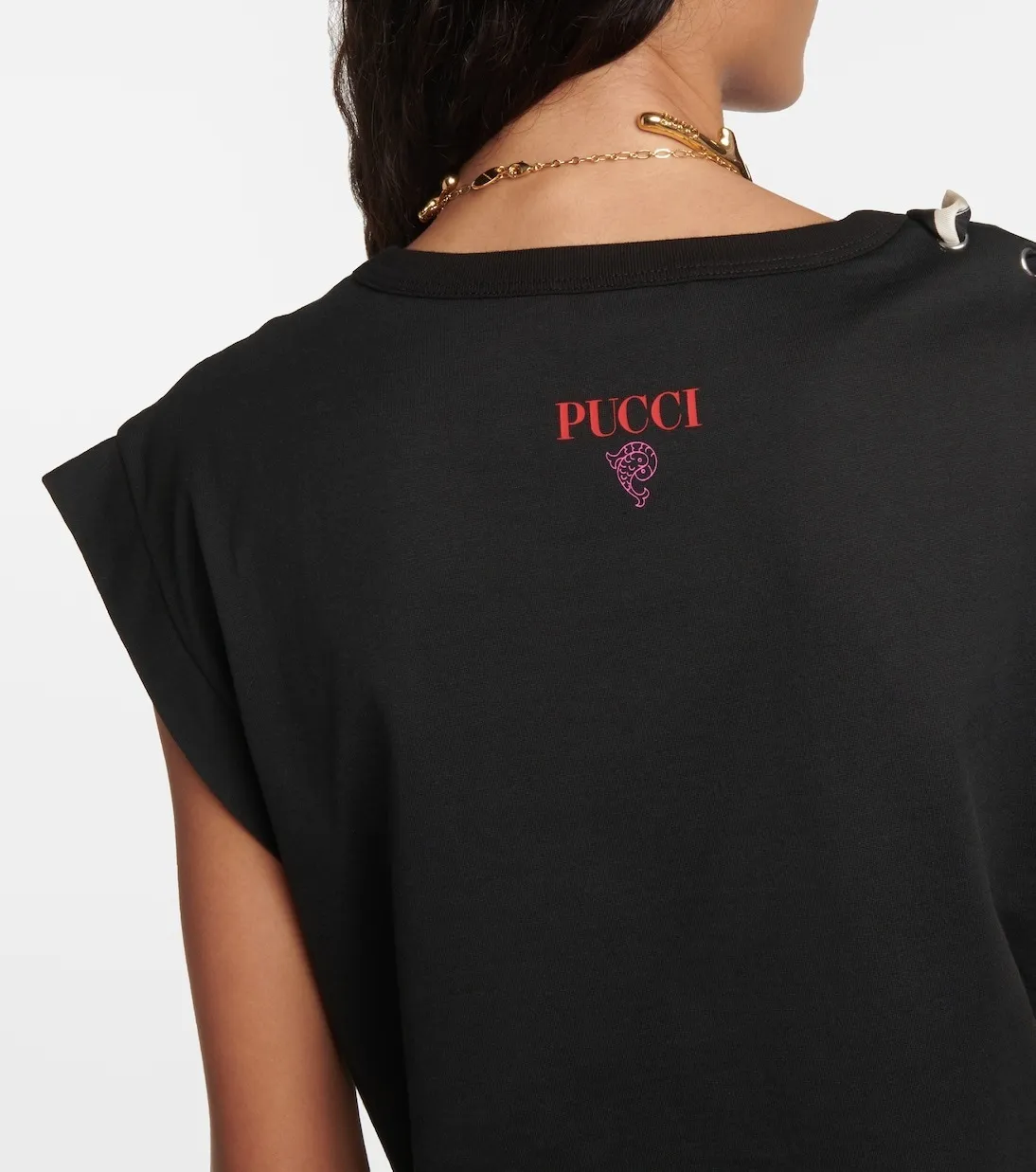 Emilio Pucci  |Crew Neck Sleeveless Street Style Plain Cotton