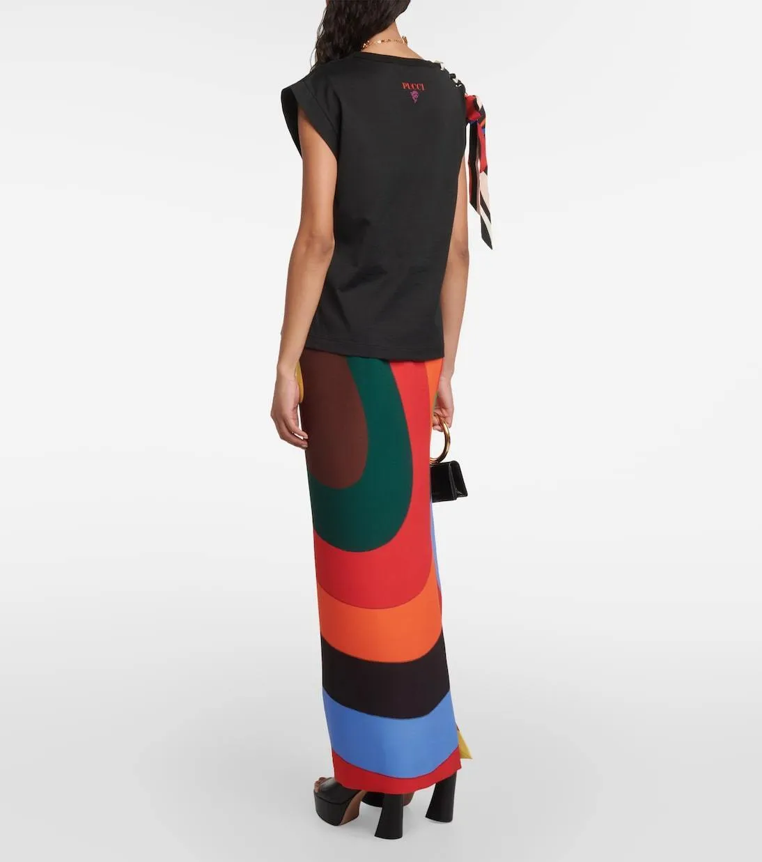 Emilio Pucci  |Crew Neck Sleeveless Street Style Plain Cotton