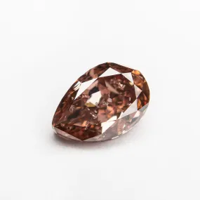 Fancy Deep Orangey Pink Brilliant Diamond - 1.50ct Pear