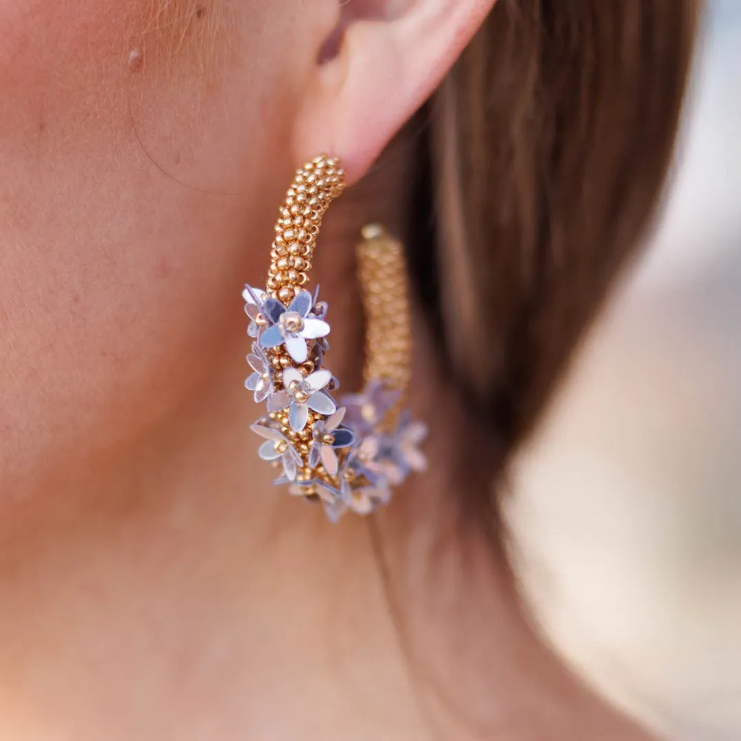 Fancy Flower Earrings, Multi