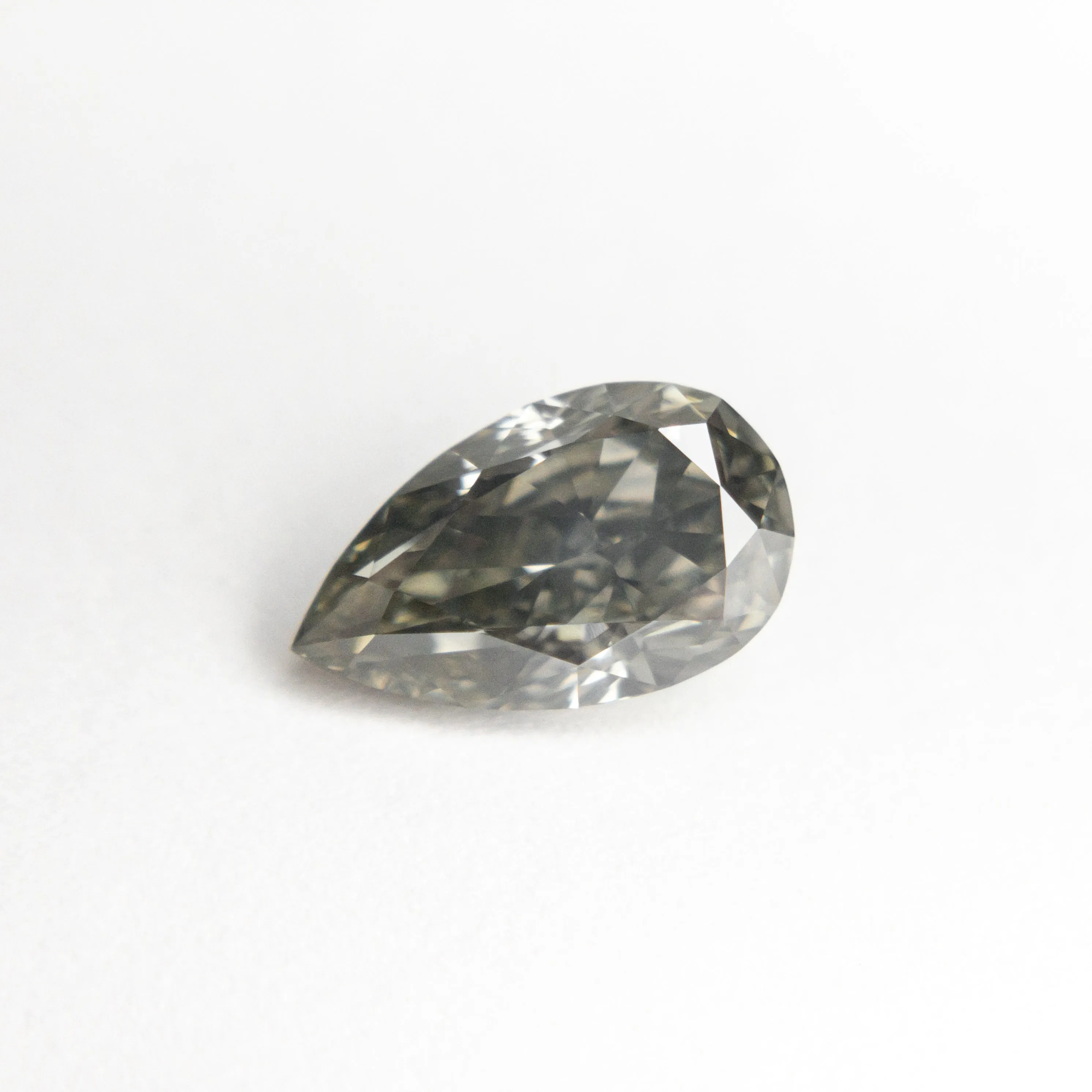 Fancy Grey Brilliant Diamond - 1.07ct Pear