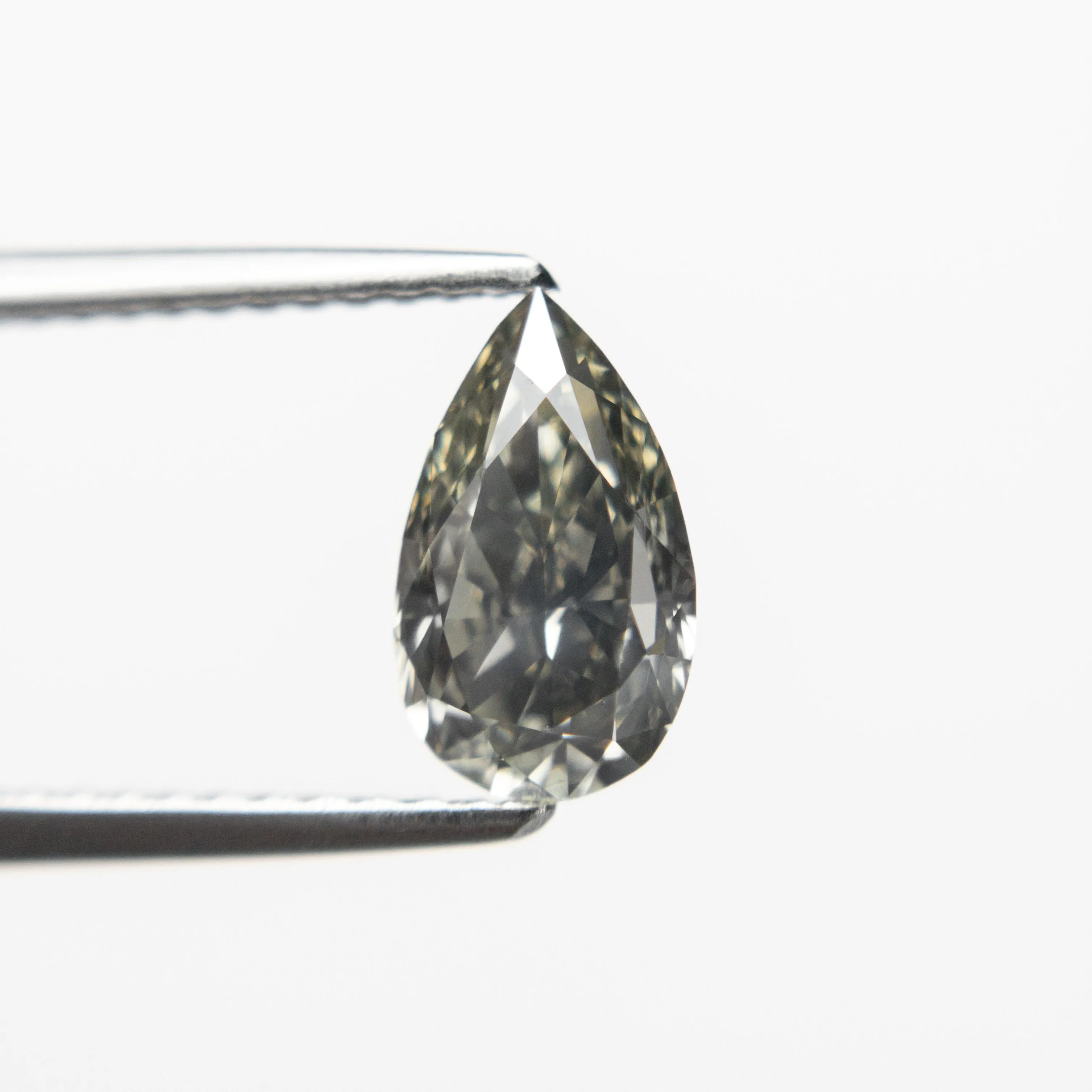 Fancy Grey Brilliant Diamond - 1.07ct Pear