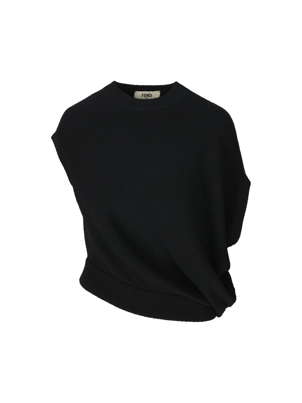 FENDI  |Crew Neck Casual Style Blended Fabrics Plain Office Style